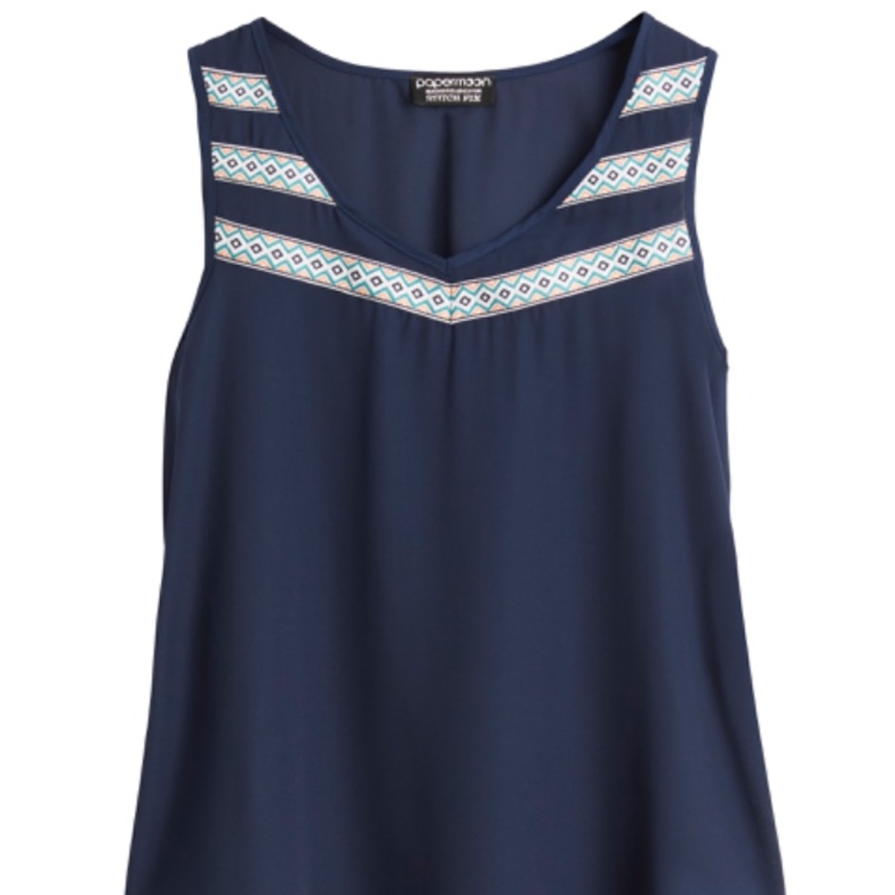 Papermoon Blue Sleeveless Blouse